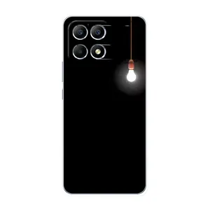 Чехол с картинками на черном фоне для Xiaomi POCO F6 (Лампочка)