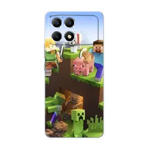 Чохли для Xiaomi POCO F6 (Персонажі МайнКрафт) (Майн-крафт)