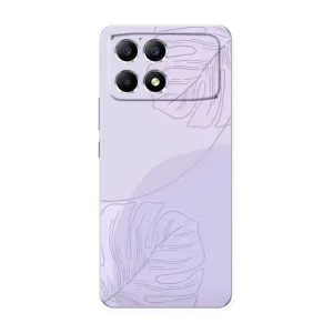 Чохол квітковий дизайн для Xiaomi POCO F6 (Монстера фіолетова)