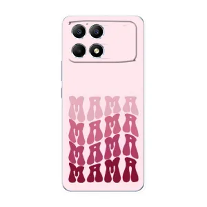 Чехлы на день мамы для Поко Ф6 (Надпись мама)