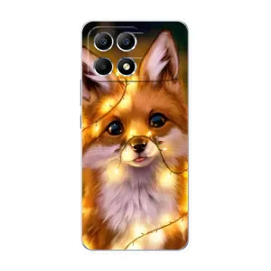 Чехол с Лисичкой для Xiaomi POCO F6 (Новогодний лисенок)
