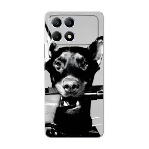 Чехол ДОБЕРМАН для Xiaomi POCO F6 (Опасный доберман)