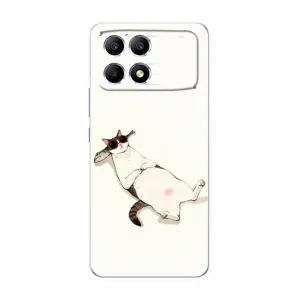 Чехол на тематику: Коты для Xiaomi POCO F6 (Отдых)