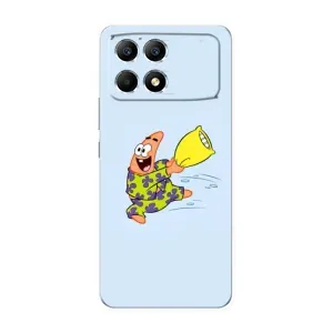 Чехлы с Патриком на Xiaomi POCO F6 (Патрик с подушкой)