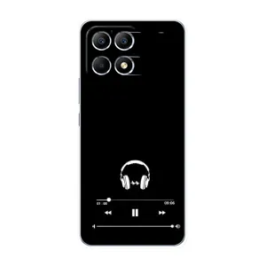 Чехол с картинками на черном фоне для Xiaomi POCO F6 (Плеер)