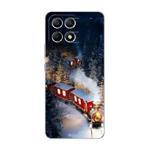 Силиконовый бампер на рождество для Xiaomi POCO F6 (Поезд)
