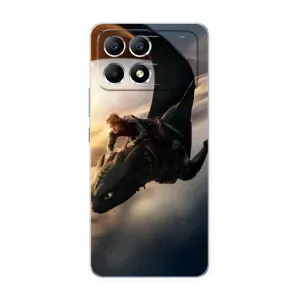 Чехол дракон Беззубик для Xiaomi POCO F6 (Полет Беззубика)