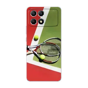 Чохли з прінтом Спортивна тематика для Xiaomi POCO F6 (Ракетки теніс)