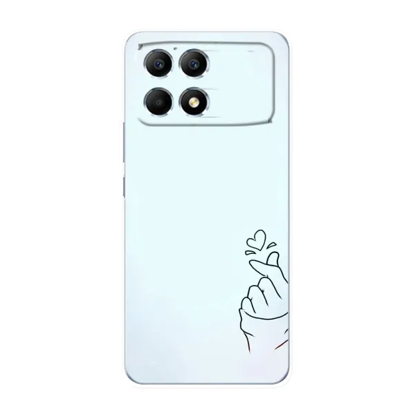 Чехол с рисунком «Сердце на голубом» для Xiaomi POCO F6 Чехол с рисунком «Сердце на голубом» для Xiaomi POCO F6