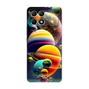 Чехол (ТПУ) с планетами на Xiaomi POCO F6 (Солнечна система)