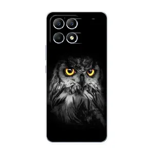 Чехлы с принтом СОВЫ для Xiaomi POCO F6 (Сова на чёрном)