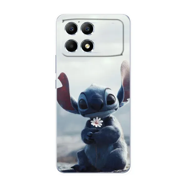 Чехол с рисунком «Стич с цветочком» для Xiaomi POCO F6 Чехол с рисунком «Стич с цветочком» для Xiaomi POCO F6