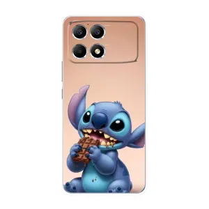 Чехол с рисунком Стич для Xiaomi POCO F6 (Стич с шоколадом)