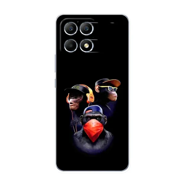 Чехол с рисунком «Три обезьяны» для Xiaomi POCO F6 Чехол с рисунком «Три обезьяны» для Xiaomi POCO F6