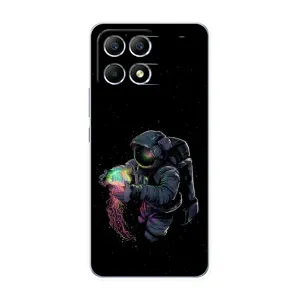 Силіконовый Чохол з принтом "Космонавти" на Xiaomi POCO F6 (В руках земля)