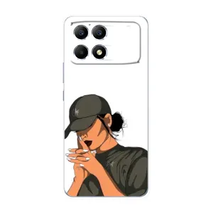 Силіконовый Чохол на Xiaomi POCO F6 з картинкой Модных девушек (У зеленому)