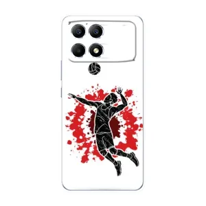 Чохли з прінтом Спортивна тематика для Xiaomi POCO F6 (Волейболіст)