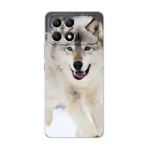 Чехол с Волком на Xiaomi POCO F6 (Волк на снегу)