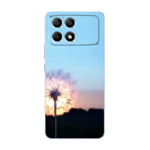 Силіконовий Чохол з кульбабками на Xiaomi POCO F6 (Захід з кульбабкою)