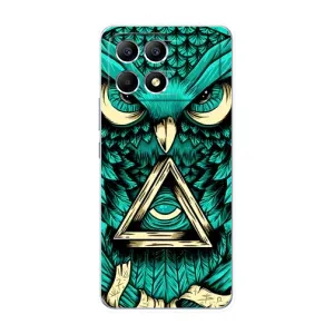 Чехлы с принтом СОВЫ для Xiaomi POCO F6 (Зеленая сова)