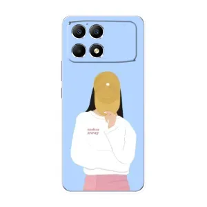 Силіконовый Чохол на Xiaomi POCO F6 з картинкой Модных девушек (Жовта кепка)