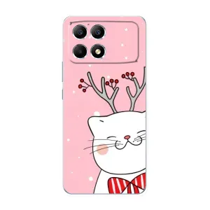 Чехол на тематику: Коты для Xiaomi POCO F6 (Зимний кот)