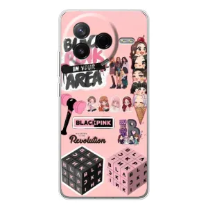 Чехлы с картинкой для Xiaomi POCO F7 Pro (BLACK PINK коллаж)