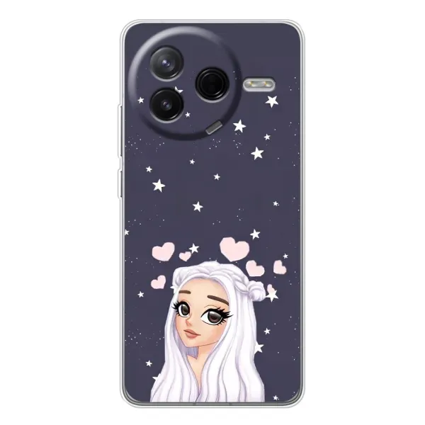 Чехол с рисунком «Девушка и сердечки» для Xiaomi POCO F7 Pro Чехол с рисунком «Девушка и сердечки» для Xiaomi POCO F7 Pro