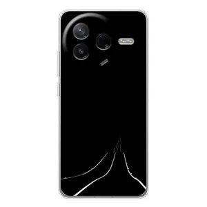 Чехол с картинками на черном фоне для Xiaomi POCO F7 Pro (Дорога)