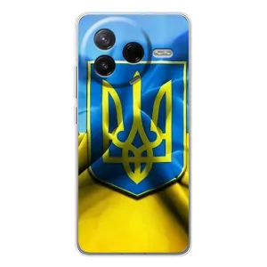 Чехол с картинкой (Патриотический ГЕРБ) на Xiaomi POCO F7 Pro (Герб и Флаг Украины)