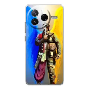 Чехол с картинкой (Патриотический КОЗАК) на Xiaomi POCO F7 Pro (Козак с крыльями)