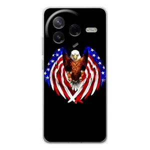 Чохол Прапор USA для Xiaomi POCO F7 Pro (Крила США)