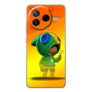 Чехол Бравл Старс для Xiaomi POCO F7 Pro (LEON в кофте)