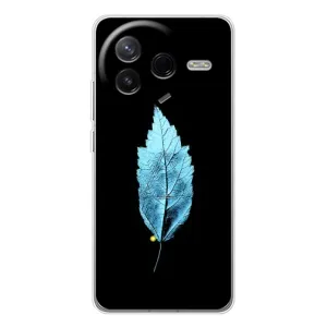Чехол с картинками на черном фоне для Xiaomi POCO F7 Pro (Листочек)