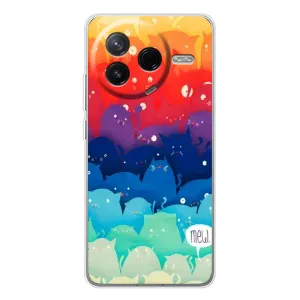 Силиконовый чехол с котиком для Xiaomi POCO F7 Pro (Mew)