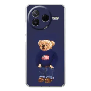 Чехлы Мишка Тедди для Поко Ф7 Про (Мишка USA)