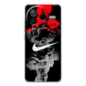 Силіконовый Чохол на Xiaomi POCO F7 Pro з картинкою НАЙК (Nike дим)