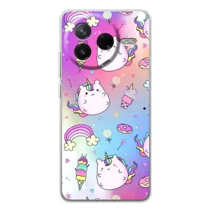 Чехол Unicorn на Xiaomi POCO F7 Pro (Радуга и Единорог)