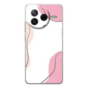 Чехол цветочный дизайн для Xiaomi POCO F7 Pro (Розовый фон)
