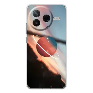 Чохол (ТПУ) з планетами на Xiaomi POCO F7 Pro (Сатурн)