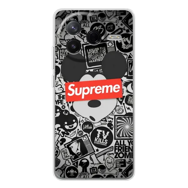 Чехол с рисунком «Supreme Маус» для Xiaomi POCO F7 Pro Чехол с рисунком «Supreme Маус» для Xiaomi POCO F7 Pro