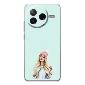 Силиконовый Чехол на Xiaomi POCO F7 Pro с картинкой Стильных Девушек (В шапке)