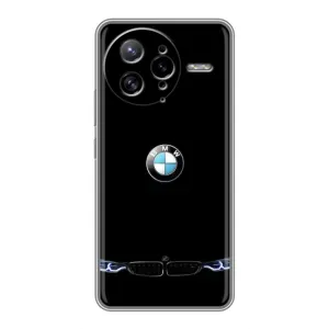 Силиконовый бампер с картинкой машины на Xiaomi POCO F7 Ultra (Черный BMW)
