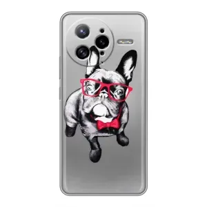 Чехол (ТПУ) Милые собачки для Xiaomi POCO F7 Ultra (Бульдог в очках)