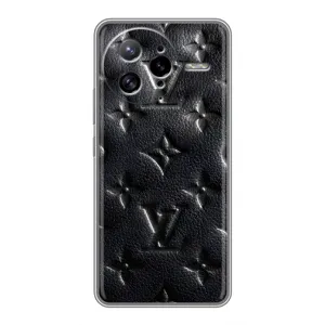 Текстурный Чехол Louis Vuitton для Поко Ф7 Ультра (Черный ЛВ)