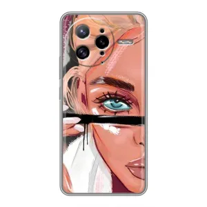 Силиконовый Чехол на Xiaomi POCO F7 Ultra с картинкой Стильных Девушек (Девушка и ресницы)