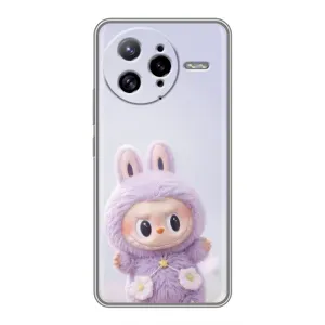 Чехол с принтом Лабубу для Xiaomi POCO F7 Ultra (Фиолетовый Лабубу)