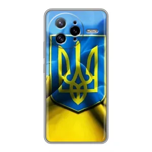 Чехол с картинкой (Патриотический ГЕРБ) на Xiaomi POCO F7 Ultra (Герб и Флаг Украины)