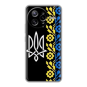 Силиконовый Чехол на Xiaomi POCO F7 Ultra (Герб и вышыванка)