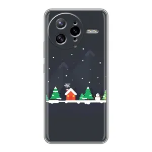 Силиконовый бампер на рождество для Xiaomi POCO F7 Ultra (Город зимний)